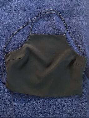 Tobi Black Halter Crop Top